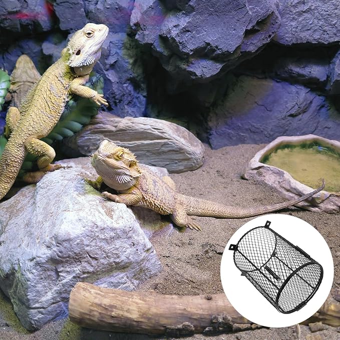 Reptile Heat Lamp Grille Cover for Leopard Gecko Removable Lampshade Ceramic Enclosure Cage Heater Guard Pet Reptile Lampshade