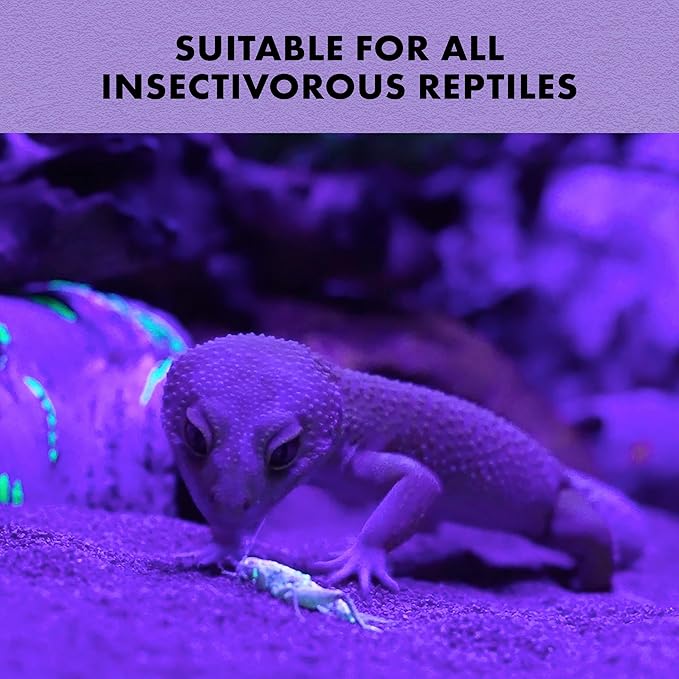 Zilla Cricket Glow Powder — add to Reptile Food for a Fun Twist, More exciting Than Plain Calcium Powder Fluoresces Under Black Light, Ideal for Insectivores, 4 Ounces (Pack of 4)