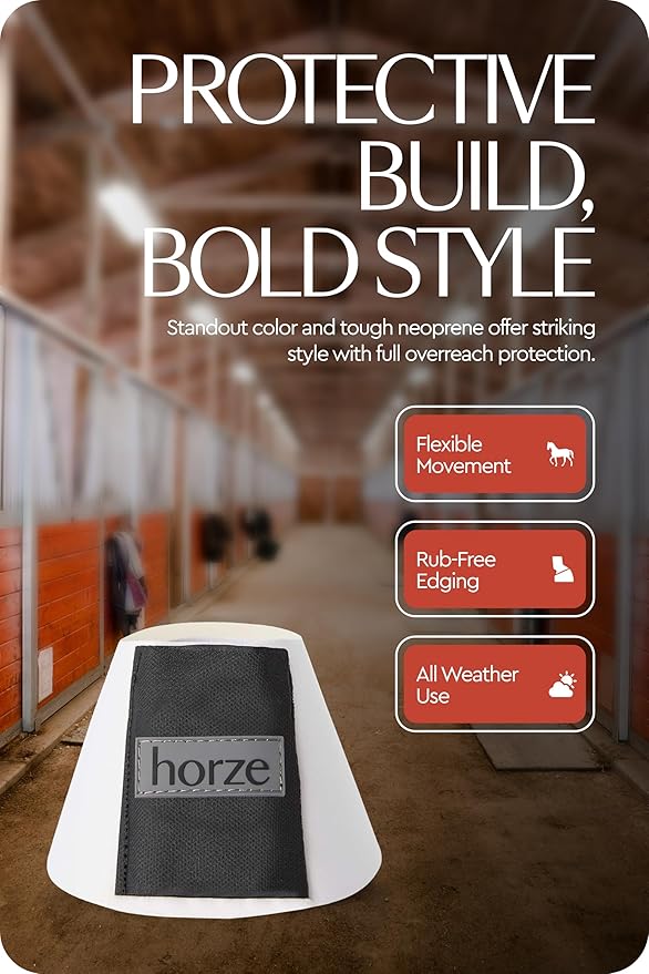 HORZE Pro Overreach Bell Boots for Horses | Neoprene Pair