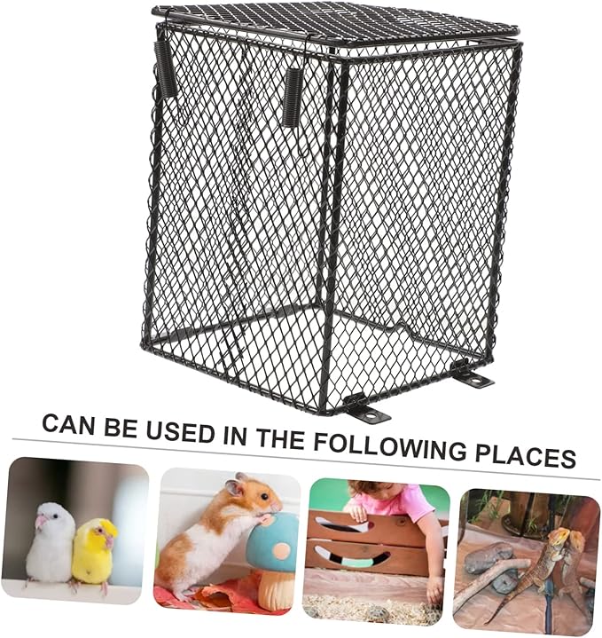 Totority Pet Cage Heat Lamp Protective Cover for Reptiles and Birds Scald Prevention Lamp Shade for Parrots Turtles and Lizards Essential Heating for