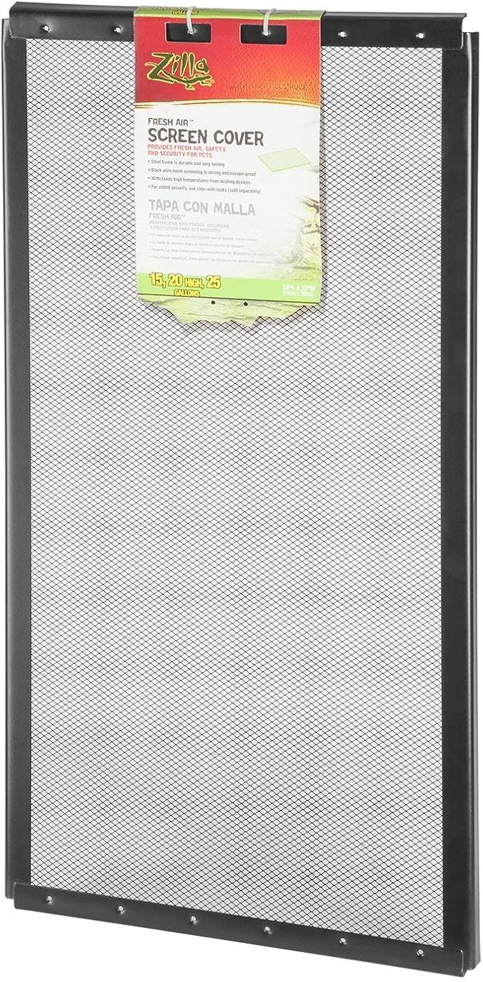 Zilla Fresh Air Fine Mesh Screen Cover 15-20 Gallon Tank (24" Long x 12" Wide)