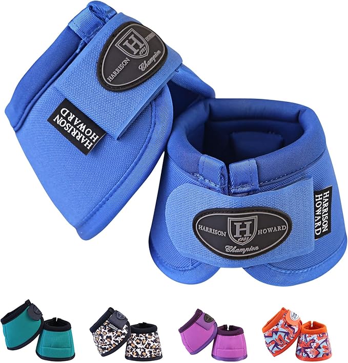 Harrison Howard Horse Bell Boots Overreach Bell Boots No-Turn Bell Boots for Horse-Durable Protective Hoof Boot
