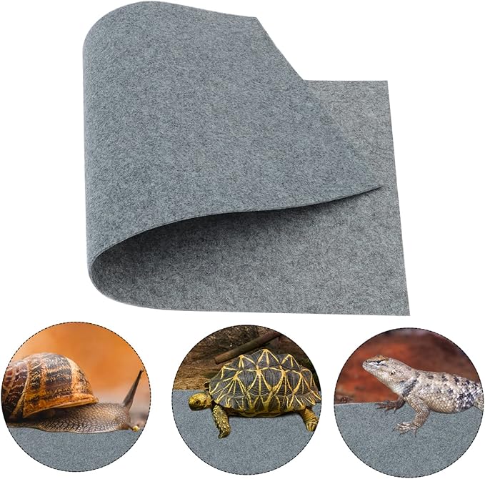 Happyyami Terrarium Liner Reptile Carpet Bedding Substrate Easy to Pet Cage Mat for Lizards Tortoises and Climbing Pets Absorbent