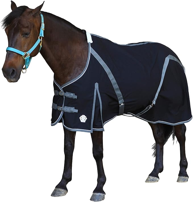 T TEKE Deluxe Horse Canvas Sheet for Snug and Clean in Stable, or as a Blanket Liner. (Size Range 51"-87" Including Mini Horse)