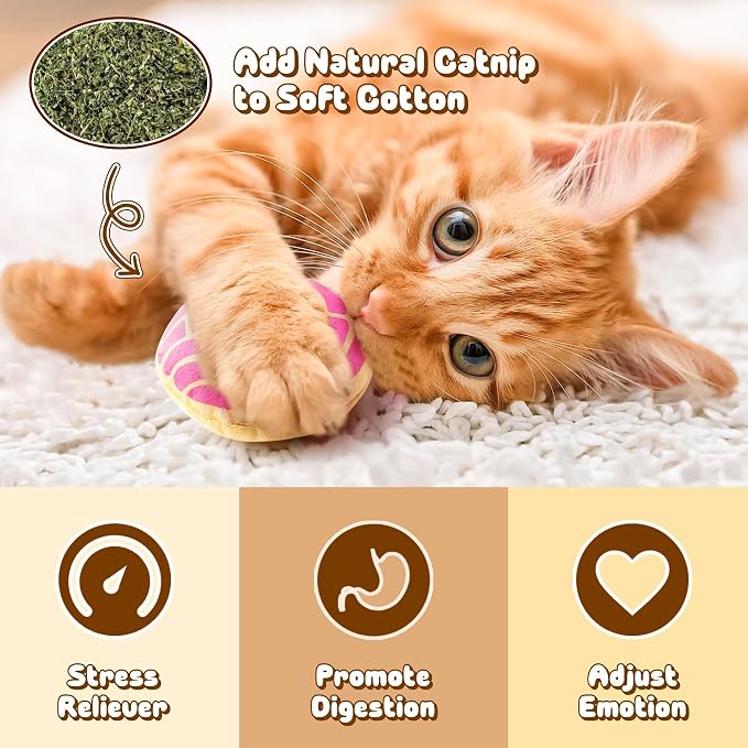 L1rabe Mexican Concha Catnip Stuffed Toys for Cats- Gifts for Kitten Lovers - Image 3