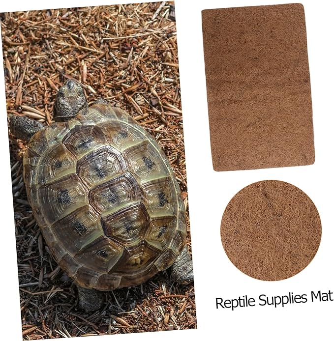 BESPORTBLE 3pcs Reptile Tank Substrate Liners Coconut Fiber Mat Reptile Bedding Supplies Mat