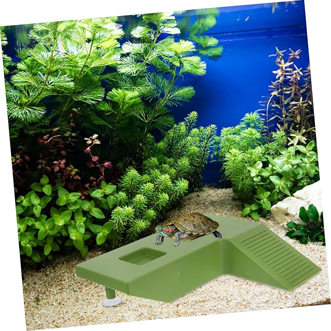 Abaodam Turtle Basking Platform Ramp Aquatic Turtle Climbing Area for Tortoise Tanks and Sturdy Basking Habitat for Healthy Sunbathing and
