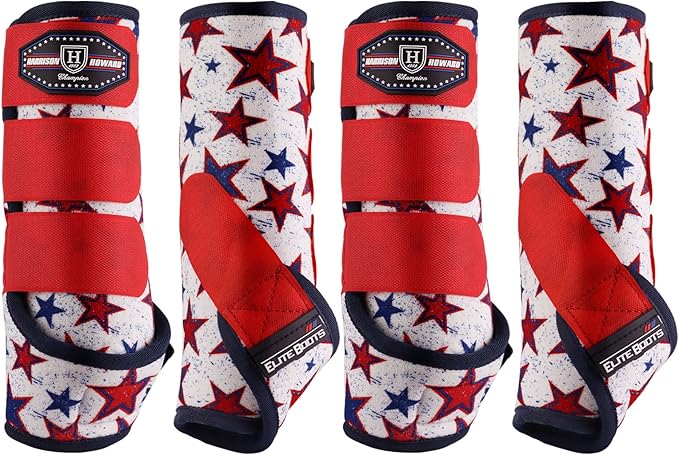 Harrison Howard Horse Sport Medicine Front Shock-Absorbing Boots All-Round Lower Limb Protection & Support Sport Boots Athletic Boots Perfect for Endurance Training and Performance Dream Star M