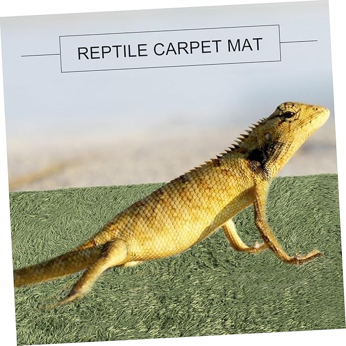 ORFOFE Terrarium Liner Bedding Reptile Carpet Mats for Terrarium Substrate 2pcs Reptile Moss Lizard Tank Accessories