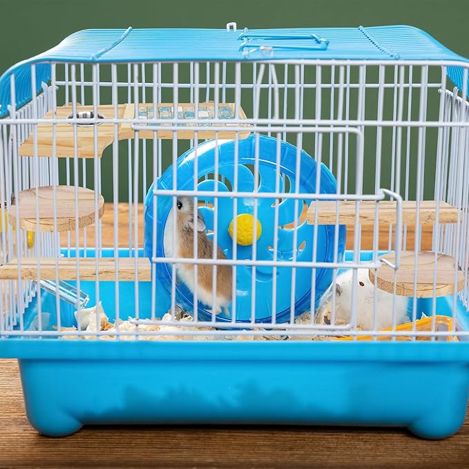 Wooden Hamster Cage Platform, Chinchilla Ledges, Activity Playground Habitat Decor, Hamster Cage Accessories for Dwarf Syrian Guinea Pigs Gerbil Rat Mice or Small Pets