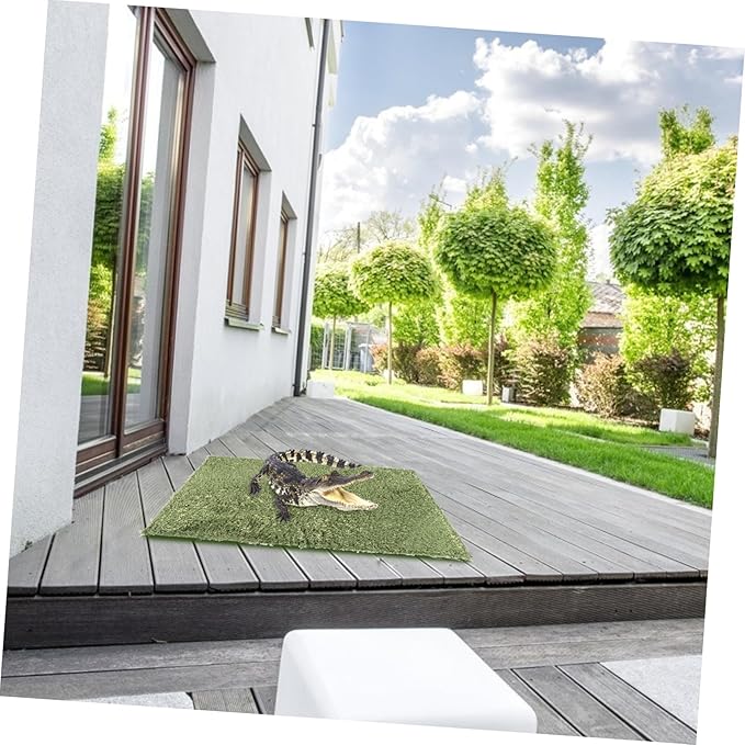 2pcs Moss Reptile Carpet Substrate Liner for Turtle Habitat and Lizard Terrarium Breathable Reptile Mat with Moisture Retention Soft Comfortable Bedding for Snakes Turtles
