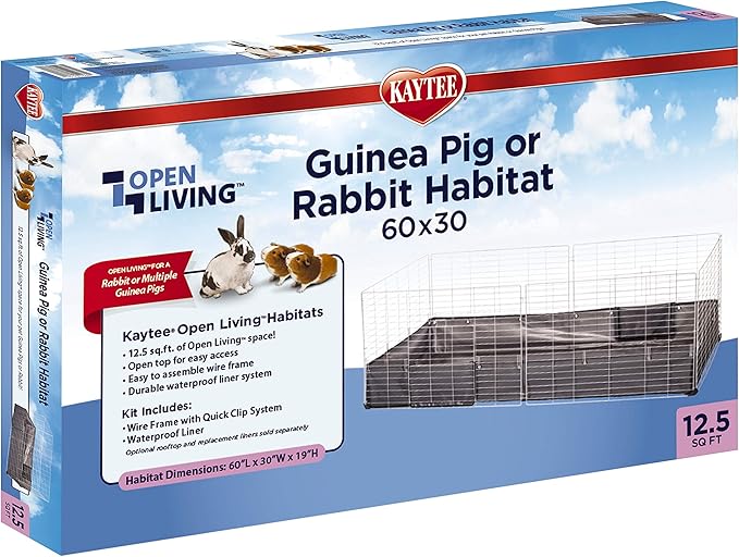 Kaytee Open Living Pet Guinea Pig or Rabbit Habitat, 60" x 30"