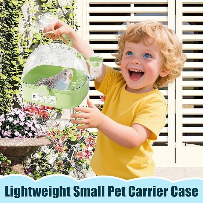 Ventilated Kennel with Water Bottle - Bird Bag Carrier, Handheld Pet Carrier for Tiny Breed Puppy Kitten Ferret Bunny | Comfortable and Safe for Car Rides Veterinary Visits Travel Outdoor Use