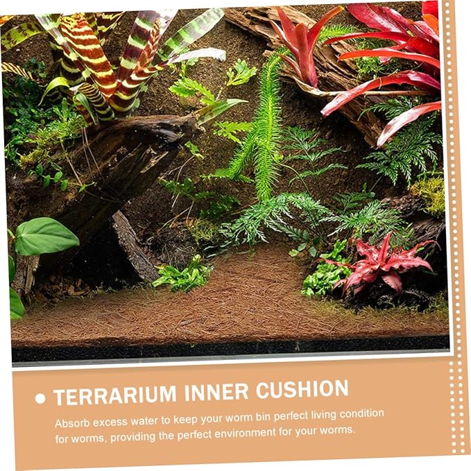 LIOOBO Tortoise Bedding Reptile Terrarium Liner Farm Manure Loading Carpet Comfortable Waterproof Easy to Handle