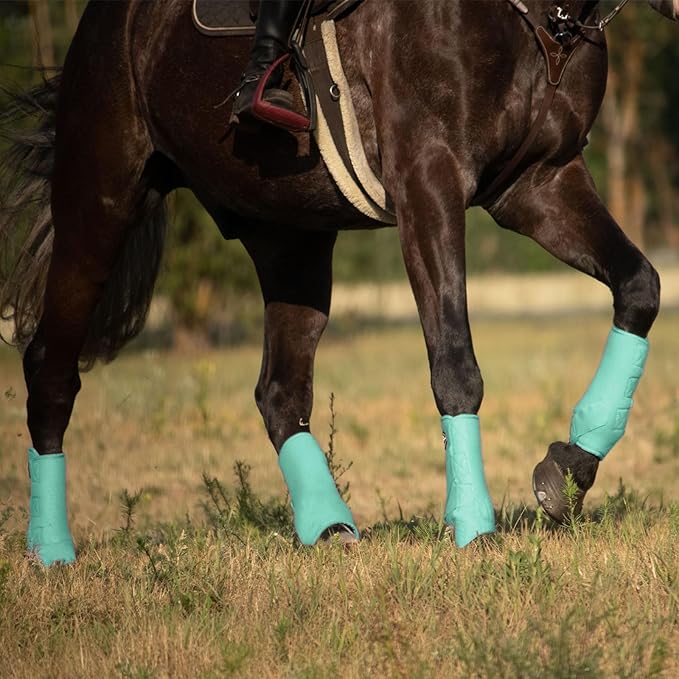 Harrison Howard Horse Sport Medicine Front Shock-Absorbing Boots All-Round Lower Limb Protection & Support Sport Boots Athletic Boots Perfect for Endurance Training and Performance Mint L