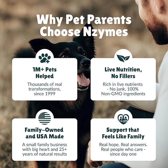 Nzymes® Antioxidant Treats - for Dogs Joints, HIPS, Paralysis, Skin, Coat, Hair Loss, Aging, Digestion, Neurological, Seizures - 180 Treats - Made in The USA