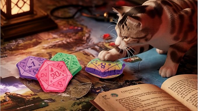 CiyvoLyeen Plush D20 Dice Catnip Toys for Indoor Cats 5 Pack - Image 6