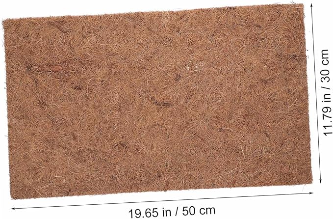 Mikikit 4pcs Coconut Fiber Reptile Carpet Mat for Bearded Dragon Leopard Gecko Terrarium Liner Bedding Safe Substrate for Snakes Lizards Versatile Use Pet Stores Homes