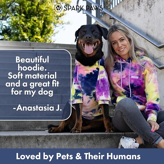 Spark Paws Dog Hoodie – Premium Dog Sweater for Small, Medium, and Large Dogs | Warm Outfits for French Bulldogs, Pitbull, Puppy, Winter Jacket Alternative - Berry Lemonade - XL