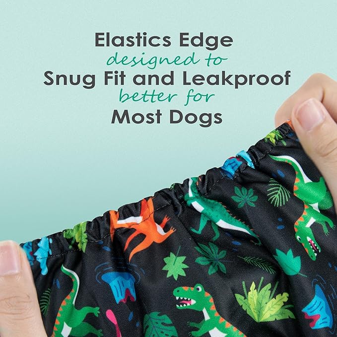 wegreeco Washable Male Dog Belly Band (Stylish Pattern)- Pack of 3 - Male Dog Belly Wrap, Dog Diapers Male (Childlike Creatures, X-Large)