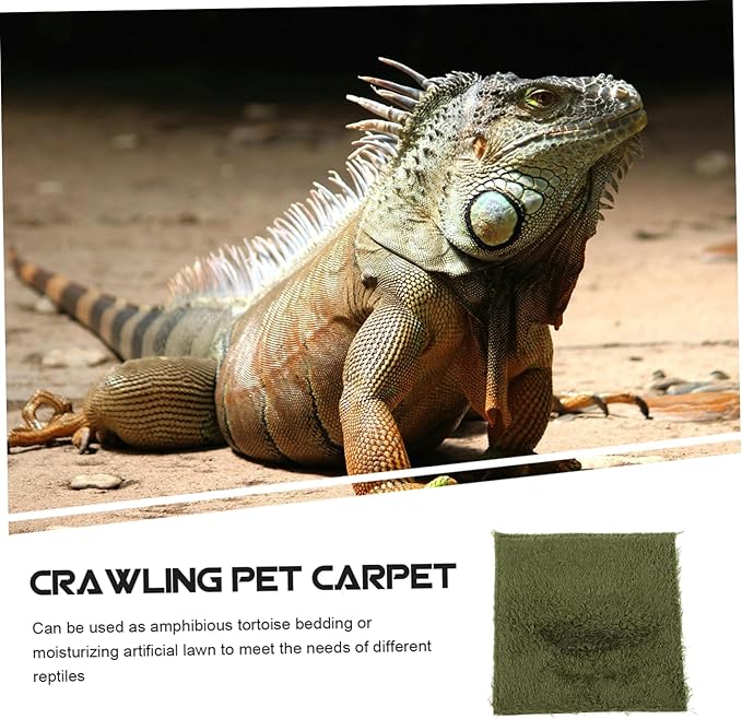 Crab Cage Pad Reptile Tank Accessories Reptile Carpet Mat Imitation Grass Bedding Terrarium Liner for