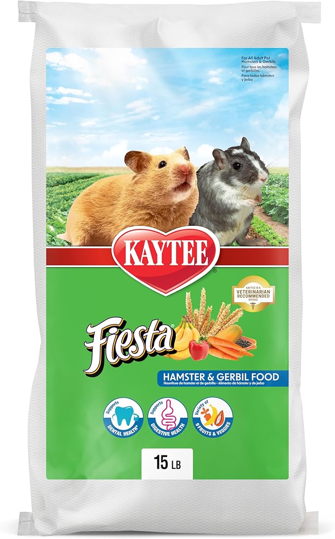 Kaytee Fiesta Hamster and Gerbil Food Flavor Medley 15 Pounds