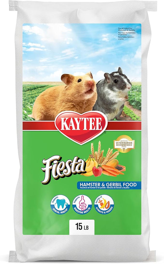 Kaytee Fiesta Hamster and Gerbil Food Flavor Medley 15 Pounds