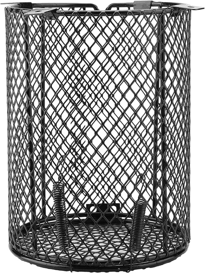 Reptile Anti-Scald Lamp, Mesh Cover, Durable Heating Shade for Ceramic Bulb Day and Night, Suitable for Reptile Owners (Round)