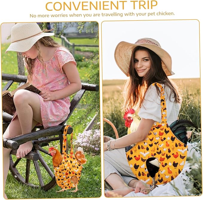 YARNOW 2pcs Pet Chicken Carrier Bags Stylish Poultry Holder for Hens and Roosters with Comfortable Leg Openings and Convenient Closure for Travel and Outdoor Activities