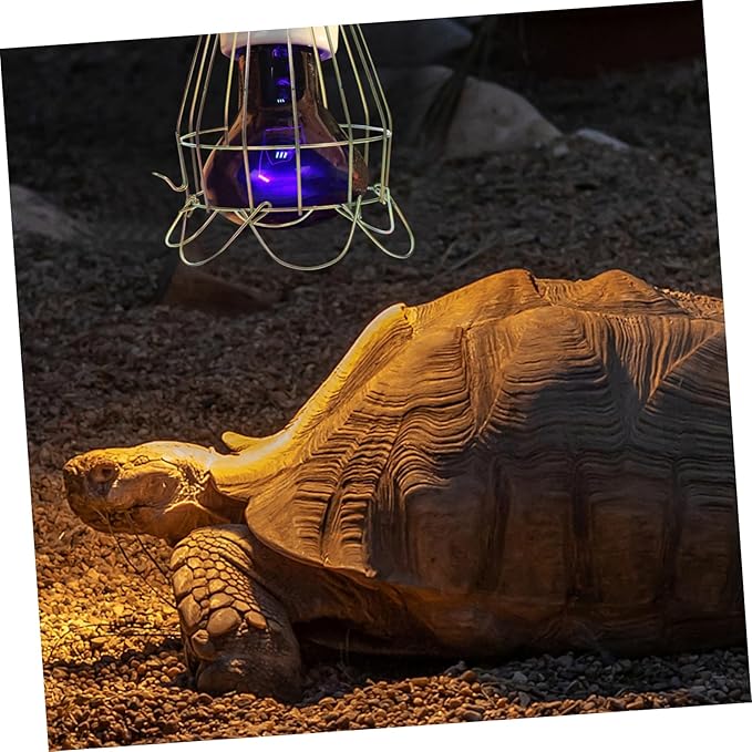 POPETPOP Reptile Tank Heat Lamp Cover Insulation Mesh Shade for Reptile Habitat Lighting Prevent Burns with Efficient Heat Dissipation Easy Installation Compatible with Various Terrariums