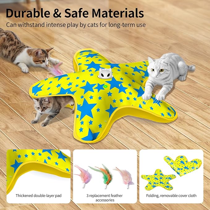 Interactive Cat Toys for Indoor Cats with Moving Concealed Feathers - Image 4