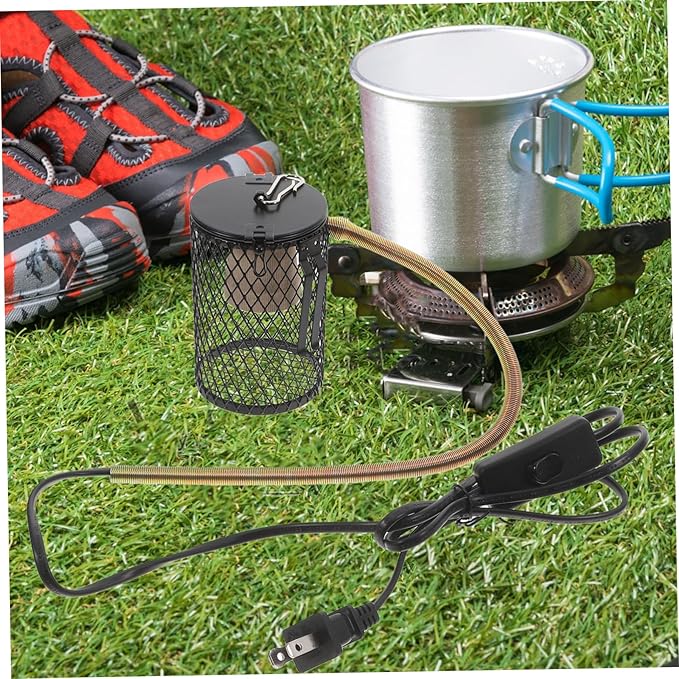 Happyyami Reptile Insulation Lampshade Turtle Heat Lamp Guard Safety Cover for Reptile Bulb Us Plug