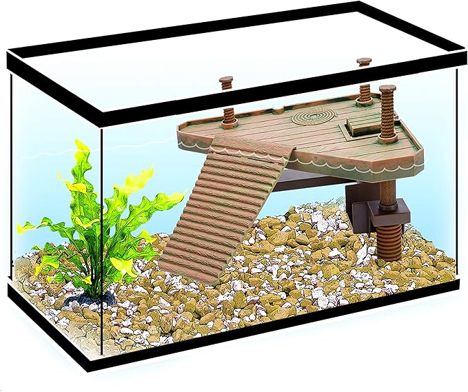 Penn-Plax Reptology Floating Turtle Pier and Basking Platform – Decorative, Functional, and Naturally Inspired – Small