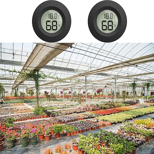 Reptile Tank Accessories, 2pcs Reptile Thermometer and Humidity Gauge, Bearded Dragon Tank Thermometer Humidity Gauge for Jumping Spider, Leopard Gecko, Hermit Crab, Gecko, Ball Python, Lizard.
