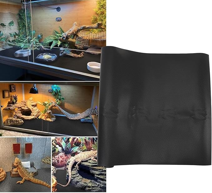 Zerodis Terrarium Bedding Sand Substrate EVA Easy to Protective Resting Area Mat for Bearded Dragon Leopard Snake Reptile Carpet 44.5x100cm for Bearded Dragon Leopard Snake