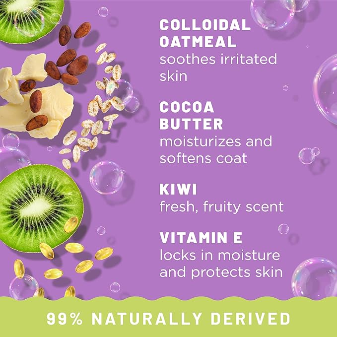 TropiClean Dog Conditioner, Professional Detangling & Moisturizing Conditioner, Puppy Safe, Made in the USA, Kiwi & Cocoa Butter Scent, 1 Gallon