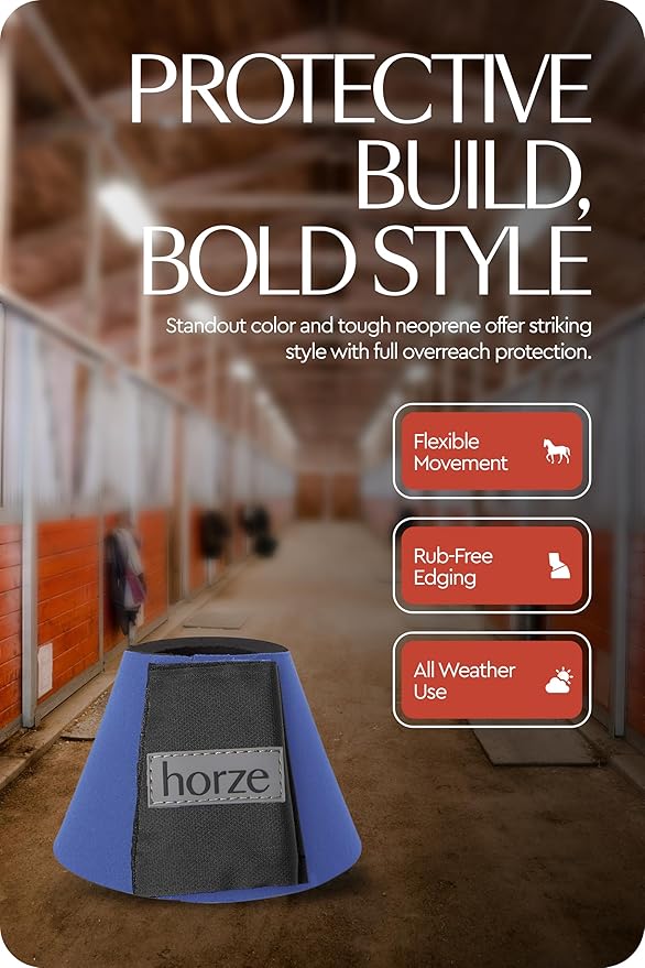 HORZE Pro Overreach Bell Boots for Horses | Neoprene Pair
