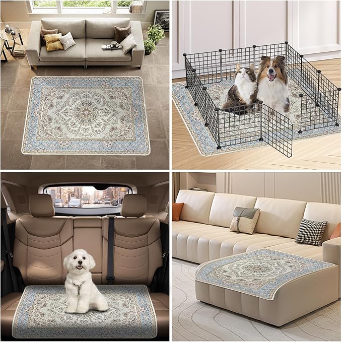 Washable Pee Pads for Dogs 2 Pack, Puppy Pads with Pheromones, 2026 Upgraded PuppyPad 36"x48" Super Absorbent Waterproof Pet Training Pads, Non-Slip Potty Pads for Crate,Floor,Sofa