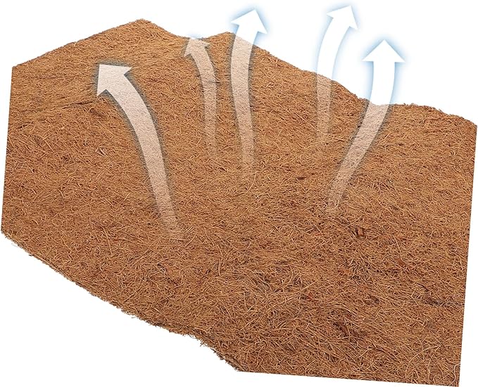 Abaodam Natural Coconut Fiber Mat for Reptiles Breathable Bedding Liner for Terrarium Use Strong Permeability Easy to Clean Non Deforming Reptile Bed Mat
