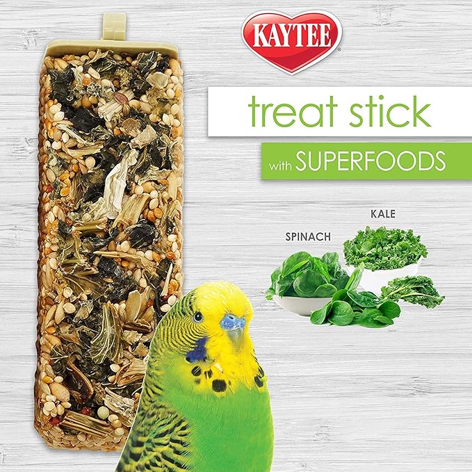 Kaytee 6 Pack of Birid Treat Sticks with Superfoods, Small to Medium, with Spinach and Kale3