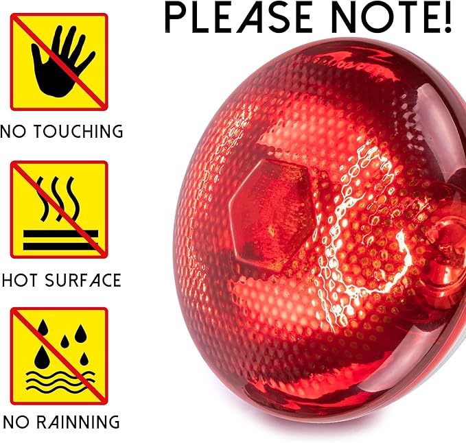 250W Chicken Heat Lamp Bulbs, PAR38 Heat Lamp for Chicks, Infrared Reflector Heat Bulb for Brooder Heater, Incandescent Heat Lamp for Pet, Bathroom, Food (2 Pack)