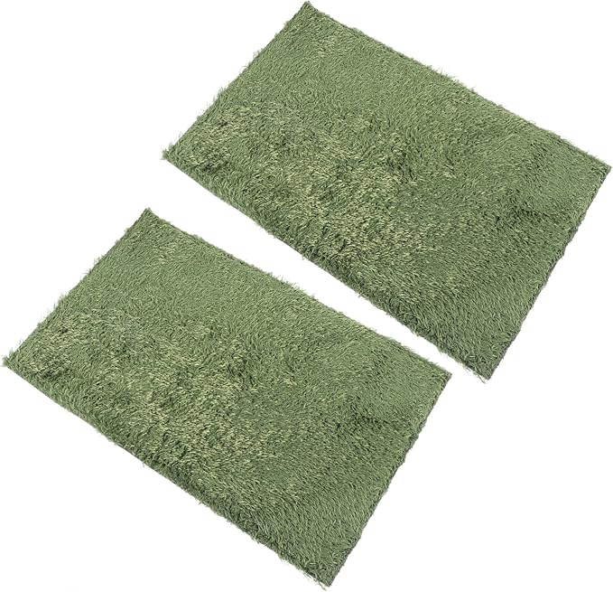 Mipcase 2pcs Moss Reptile Carpet Liner for Terrarium Bedding Breathable Reptile Habitat Pad for Turtles Snakes and Lizards and Washable Cushion for Clean Environment