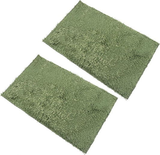 Mipcase 2pcs Moss Reptile Carpet Liner for Terrarium Bedding Breathable Reptile Habitat Pad for Turtles Snakes and Lizards and Washable Cushion for Clean Environment