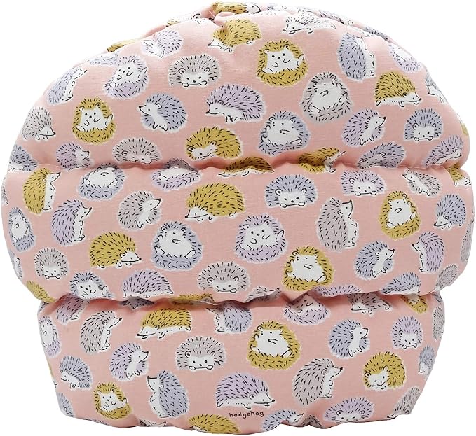Handmade Portable Sleeping Bag Pouch Hideout Cave Habitat for Hedgehog Guinea Pig Hamster Ferret Squirrel Small Pet Animals Bed Nest House Cage Accessory (Pink)