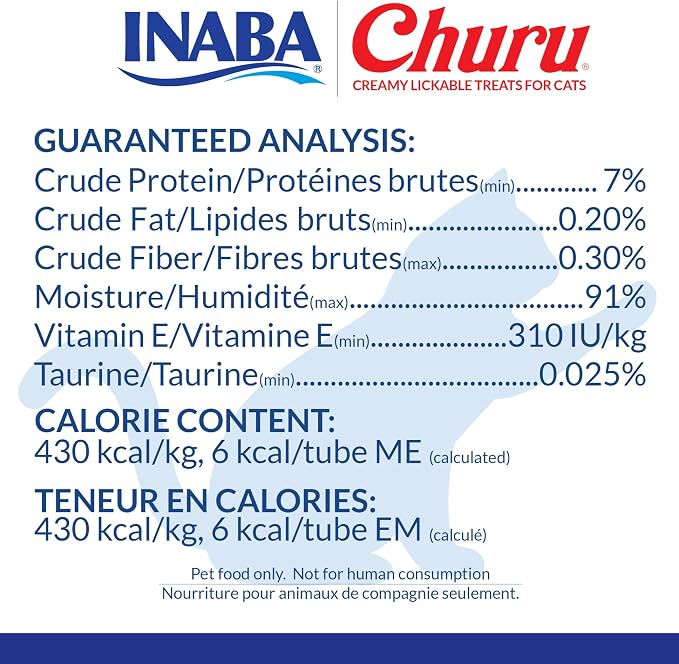 INABA Churu Cat Treats, Lickable, Squeezable Creamy Purée Cat Treat with Green Tea Extract & Taurine, 0.5 Ounces Each Tube, 50 Tubes, Tuna & Chicken Variety - Image 8