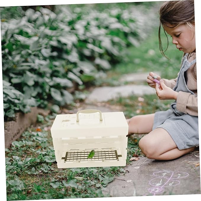 Portable Bird Carrier Cage Handle Lightweight Small Pet Travel Cage for Parrots and Parakeets for Hiking and Outdoor Use