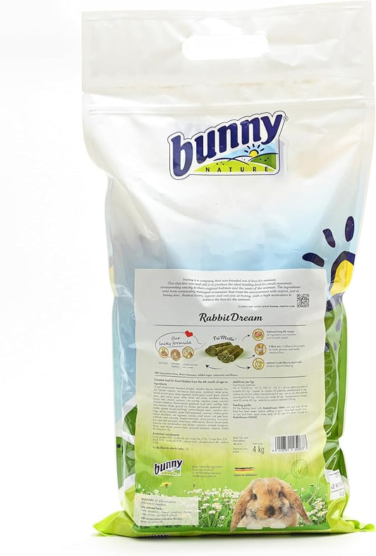 Bunny Nature RabbitDream Herbs Food – Holistic and Balanced Rabbit Food with 42 Grasses, Herbs, Plants, Blossoms and High-Fiber Pellets, 6 Months and Older – Promotes Healthy Digestion - 8.8 lbs