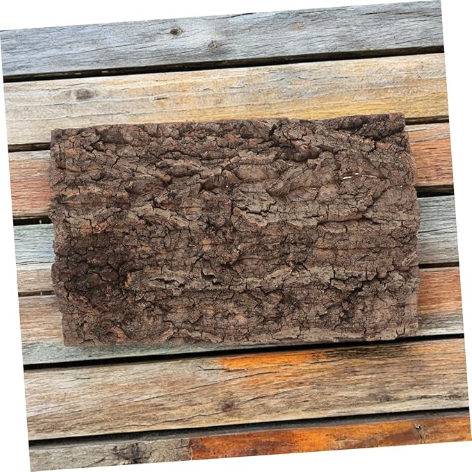 2pcs Natural Reptile Bark Bedding Backdrop for Terrarium Cork Substrate for Snakes Spiders Bearded Dragons Geckos and Crabs