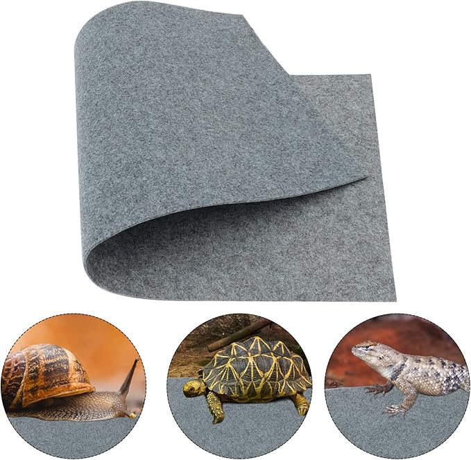 GALPADA Terrarium Liner Reptile Carpet Mat Moisture-Absorbent Bedding for Tortoises Lizards Snakes Easy to Clean Reptile Substrate for Comfortable Habitat