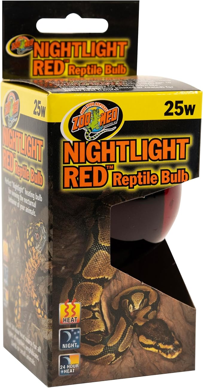 Zoo Med Nightlight Red Reptile Heat Bulb, 25 Watts